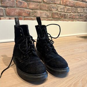 Velvet Dr. Martens boots